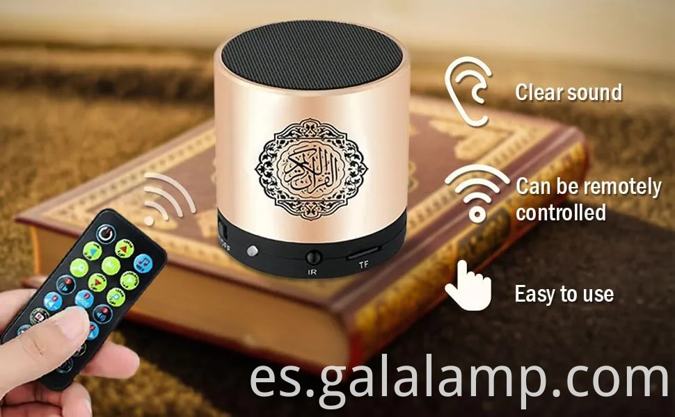 Altavoz de Corán digital con reproductor de MP3 recargable y control remoto